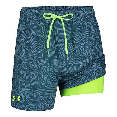 Men's Under Armour 6" Printed Compression Swim Trunks