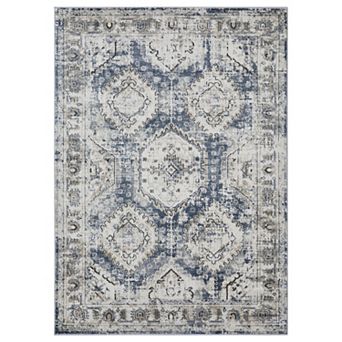 Loomaknoti Kehleigh Auborn Blue Area Rug