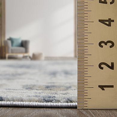 Loomaknoti Kehleigh Auborn Blue Area Rug