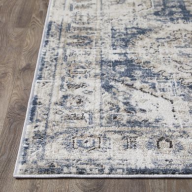 Loomaknoti Kehleigh Auborn Blue Area Rug