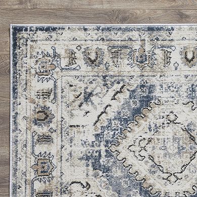 Loomaknoti Kehleigh Auborn Blue Area Rug