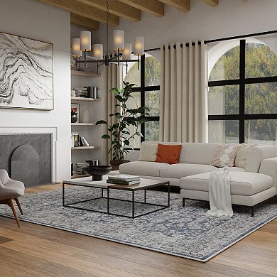 Loomaknoti Kehleigh Oviel Cream Area Rug