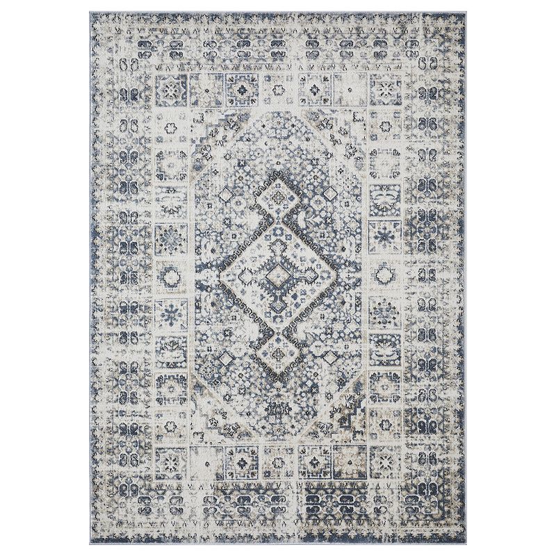 Loomaknoti Kehleigh Avel Blue Area Rug, 5X7 Ft