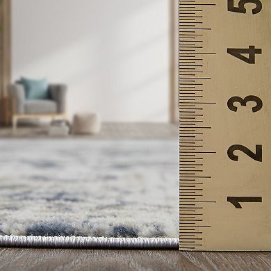 Loomaknoti Kehleigh Avel Blue Area Rug