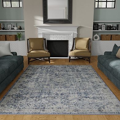 Loomaknoti Kehleigh Azb Blue Area Rug