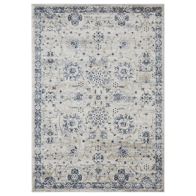 Loomaknoti Kehleigh Ay Cream Area Rug, White, 5X7 Ft