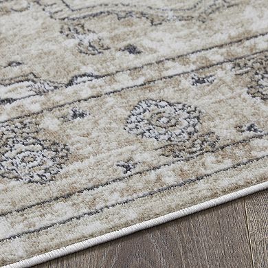 Loomaknoti Kehleigh Aval Cream Area Rug