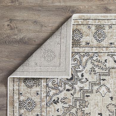 Loomaknoti Kehleigh Aval Cream Area Rug