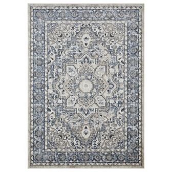 Loomaknoti Kehleigh Aval Blue Area Rug