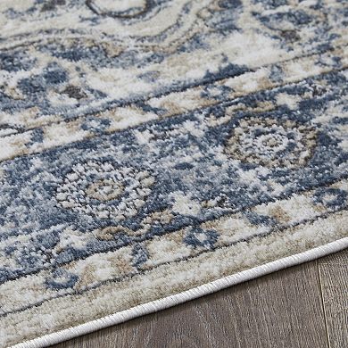 Loomaknoti Kehleigh Aval Blue Area Rug