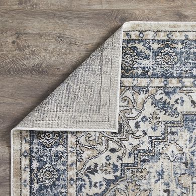 Loomaknoti Kehleigh Aval Blue Area Rug