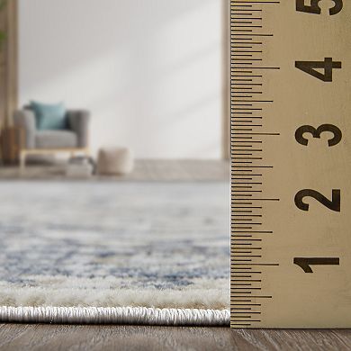 Loomaknoti Kehleigh Aval Blue Area Rug
