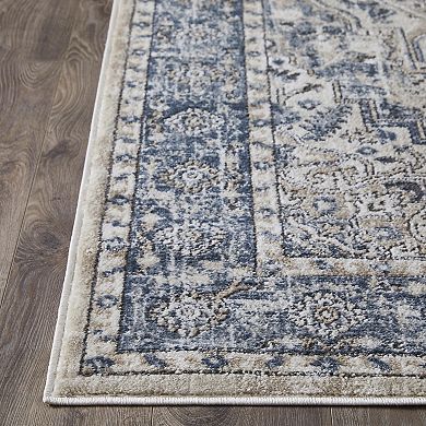 Loomaknoti Kehleigh Aval Blue Area Rug