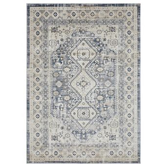 Loomaknoti Kehleigh Awe Blue Area Rug