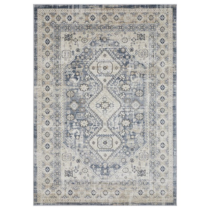 Loomaknoti Kehleigh Awe Blue Area Rug, 5X7 Ft