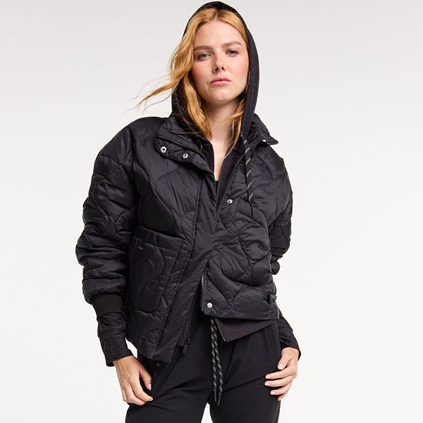 Womens FLX Quilted Jacket - Mineral Black (XX LARGE)
