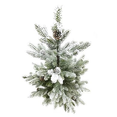 St. Nicholas Square® Artificial Flocked Tree in Glass