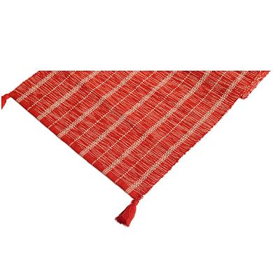 Food Network Ribbed Red Striped Table Runner - 72"