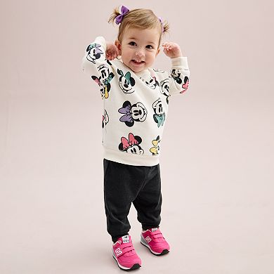 Disney’s Minnie Mouse Baby Girl Fleece Crewneck by Jumping Beans®