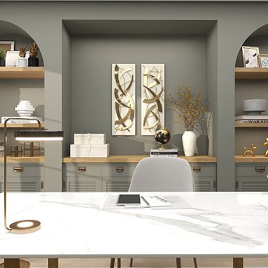 Stella & Eve Metal Dimensional Wall Decor with Wood Backing 2-piece Set