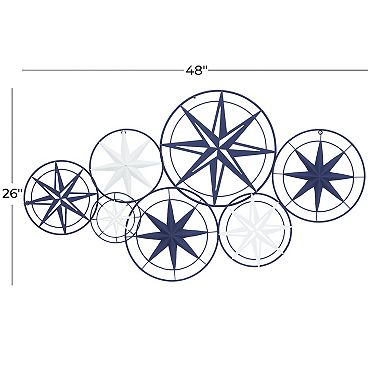 Stella & Eve Metal Indoor Outdoor Compass Wall Decor