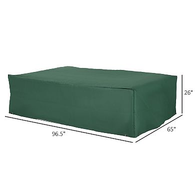 New Outdoor Furniture Cover Sectional Sofa Set Chaise Chair Protector Green 97"