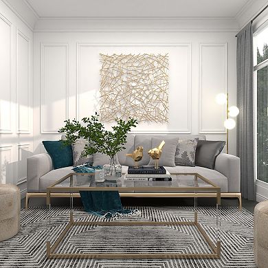 Stella & Eve Metal Overlapping Lines Wall Decor