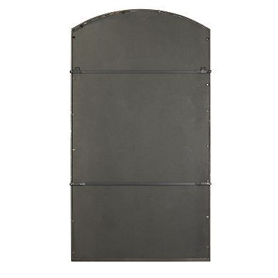 Stella & Eve Metal Window Pane Inspired Wall Mirror With Arched Top