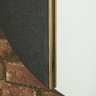 Stella & Eve Glass Wall Mirror With Marble Accent