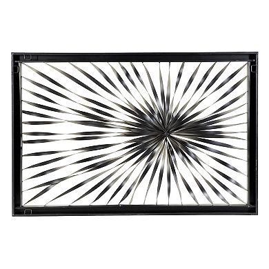 Stella & Eve Metal Coiled Ribbon Wall Decor With Black Frame