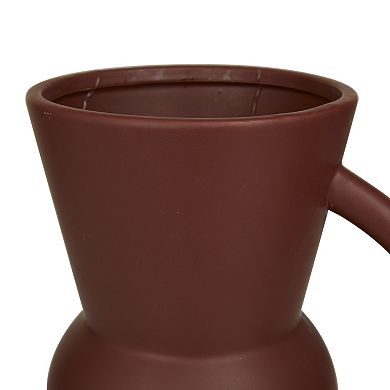 Stella & Eve Ceramic Ribbed Vase With Handles