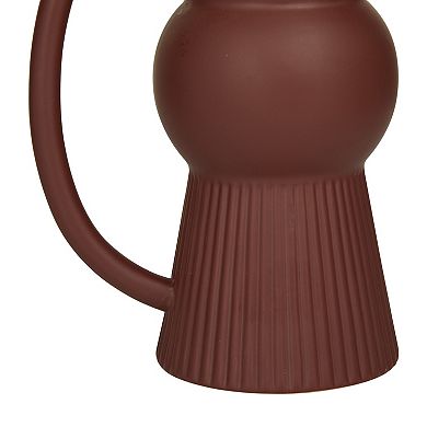 Stella & Eve Ceramic Ribbed Vase With Handles