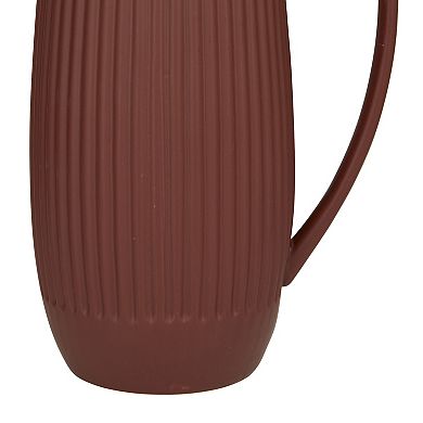 Stella & Eve Ceramic Ribbed Vase With Handles