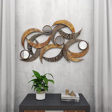 Stella & Eve Metal Wall Decor With Round Mirror Accents