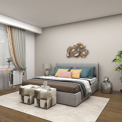 Stella & Eve Metal Wall Decor With Round Mirror Accents