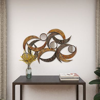Stella & Eve Metal Wall Decor With Round Mirror Accents