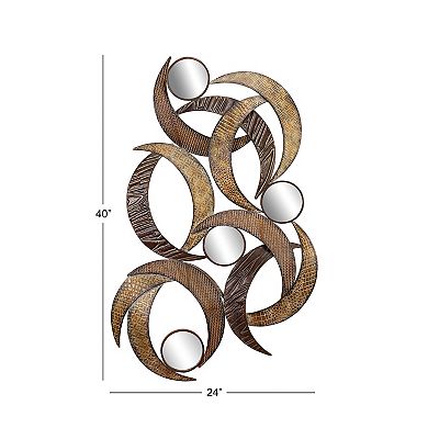 Stella & Eve Metal Wall Decor With Round Mirror Accents