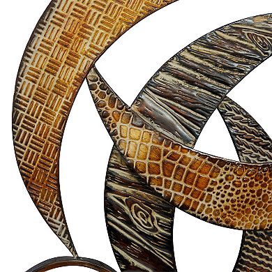 Stella & Eve Metal Wall Decor With Round Mirror Accents