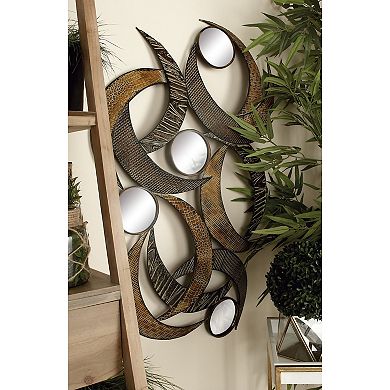 Stella & Eve Metal Wall Decor With Round Mirror Accents