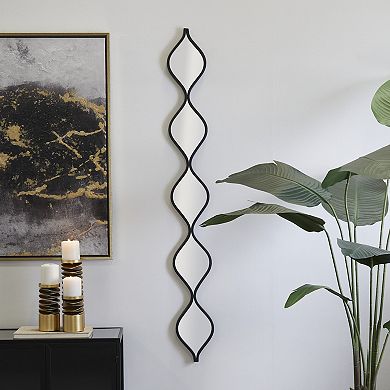 Stella & Eve Metal Slim Stacked Chain 5 Layer Wall Mirror With Tear Drop Pattern