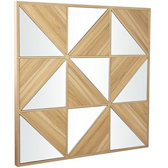 Stella & Eve Wood Triangle Mirrored Wall Decor