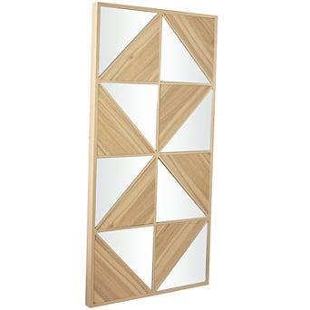 Stella & Eve Wood Triangle Mirrored Wall Decor