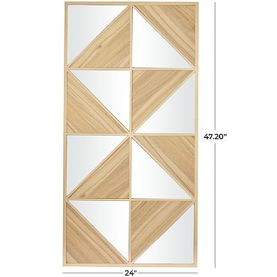 Stella & Eve Wood Triangle Mirrored Wall Decor