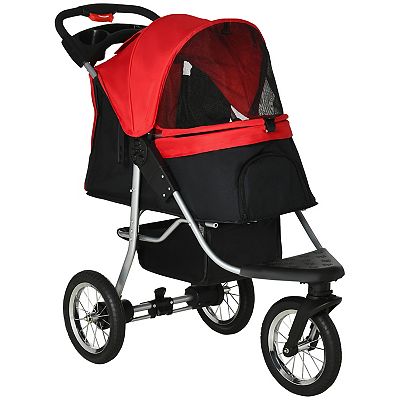 Puppy Kitten Outdoor Travel Pet Carrier W Zippered Mesh Window door Red
