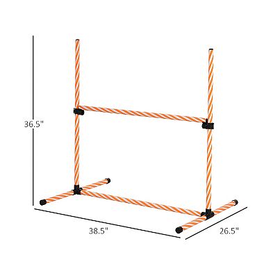 PawHut Outdoor Dog Playset with 6 High Jump Hurdles, Carry Bag, and Whistle