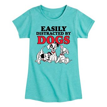 Disney's 101 Dalmatians Girls 7-16 Easily Distracted Graphic Tee