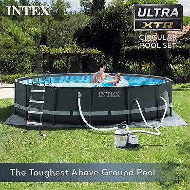 Intex Ultra XTR Frame 14' x 42" Round Above Ground Outdoor Swimming Pool Set