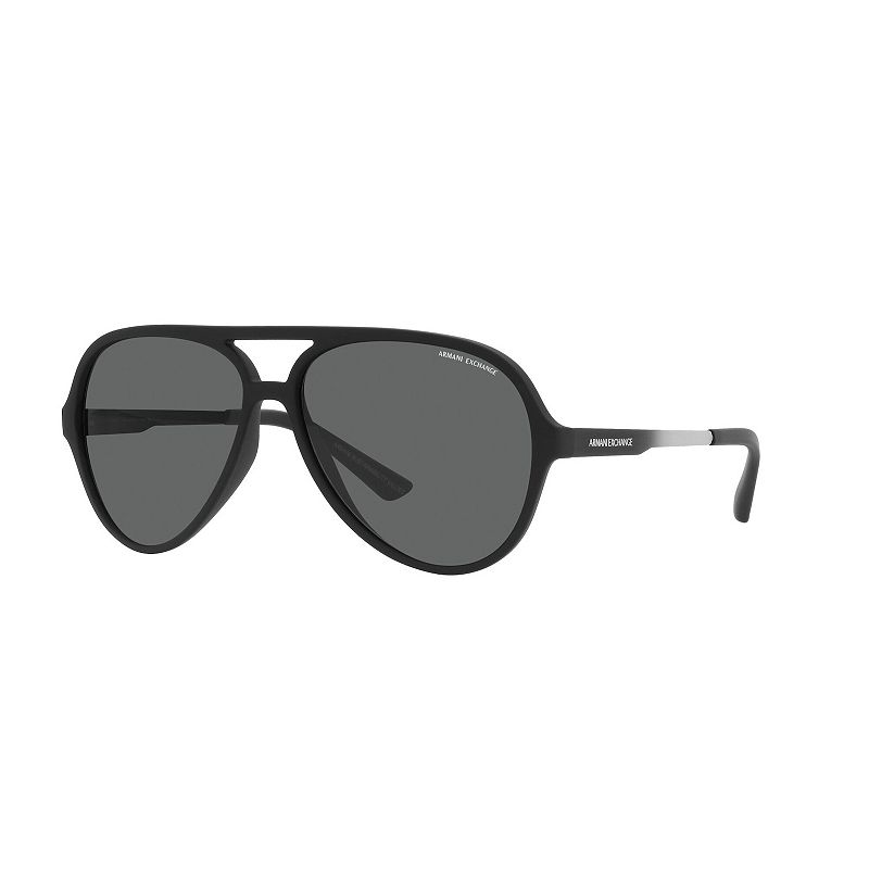 EAN 7895653257498 product image for Men's Armani Exchange 0Ax4133S 60mm Aviator Sunglasses, Matte Black | upcitemdb.com