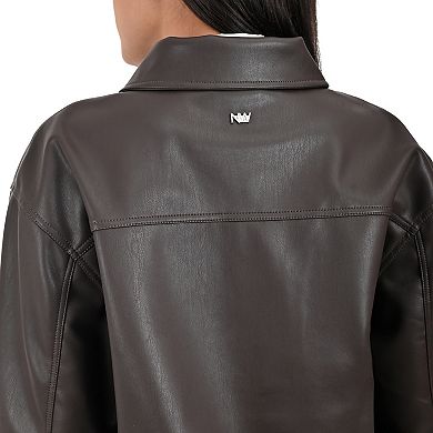 Women's Nine West Faux Leather Shacket