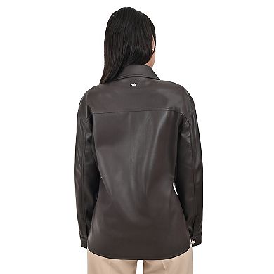 Women's Nine West Faux Leather Shacket